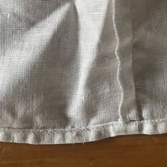 Tapemeasure White Linen Intricate Prairie Style Pleated Maxi Skirt Size 8 - Picture 7 of 14